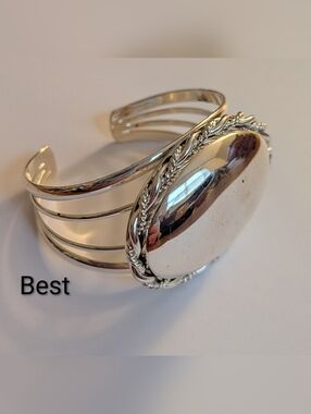 Silver-Tone Braided Oval Cuff Bracelet - Women Jewelry